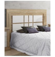 Cabecero Nórdico de 160 (Anc) x 120 (Al) x 3,8 (Fon) Cm | Práctico y Elegante |Colores Cambria y Blanco (para Cama de 135-140